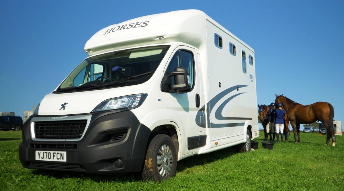 EquiTrek Sonic horsebox and horses